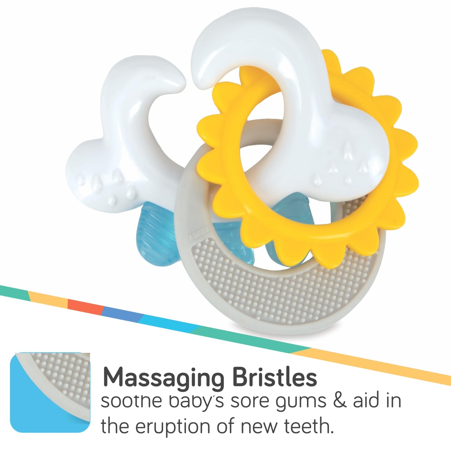 Nuby Cloud Teether With Sun And Silicone Rain Links : 3+ Months