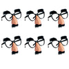 PPXMEEUDC 6 PCS Disguise Glasses with Funny Nose with Eyebrows and Mustache Perfect Party Favors for Costume Halloween and Birth