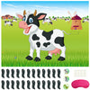 Morcheiong Pin The Tail On The Cow Game With 48Pcs Tails For Farm Party Decorations Kids Birthday Party Favors Western Party Supplies
