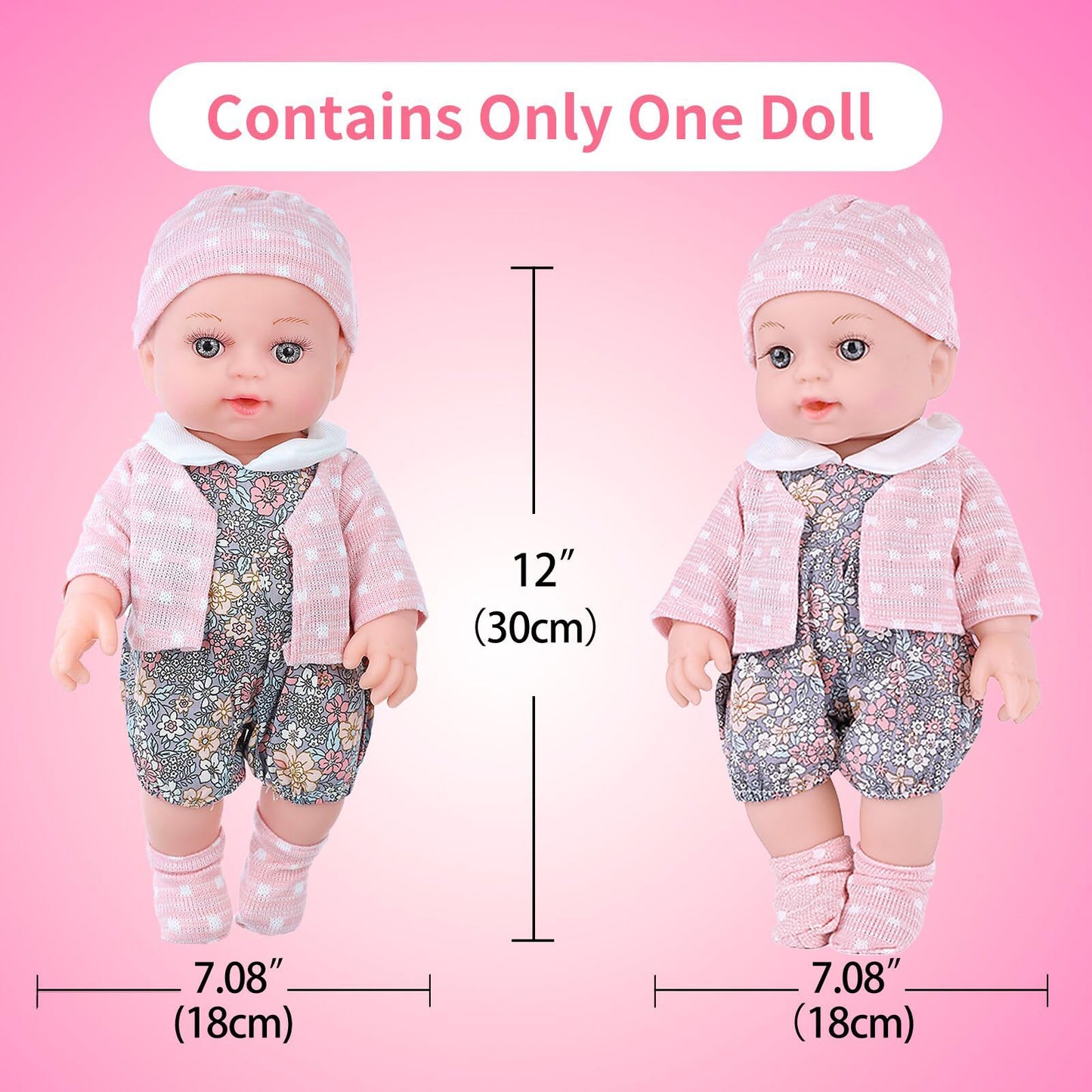 Uzidbto Realistic Baby Doll Set In Gift Box - 12 Inch Newborn Alive Baby Doll With Accessories And Clothes With Pacifier Feeding