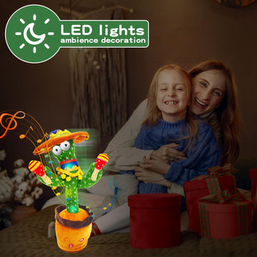 Jakcjfii Talking Cactus Toy For Kids Boys And Girls, Adjust Volume Dancing Cactus Toy Singing Mimicking Recording Toys Repeats W