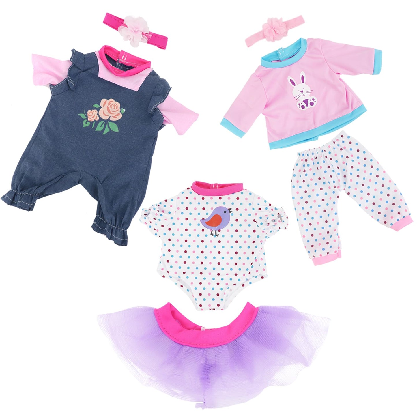 3 Sets Baby Doll Clothes For 14-18 Inch Dolls, 16 Inch Baby Doll Clothes Dresses And Accessories Outfits For New Born 15 Inch Ba