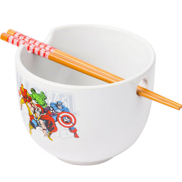 Marvel Retro Comics Group | 20-Ounce Ramen Bowl With Chopsticks