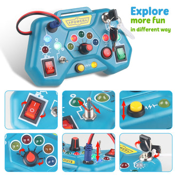 Susierwey Toddler Busy Board For 2-4, Montessori Sensory Board, Sensory Toys For Toddlers 1-4 Year Old, 18 Month Old Toys, Toy F