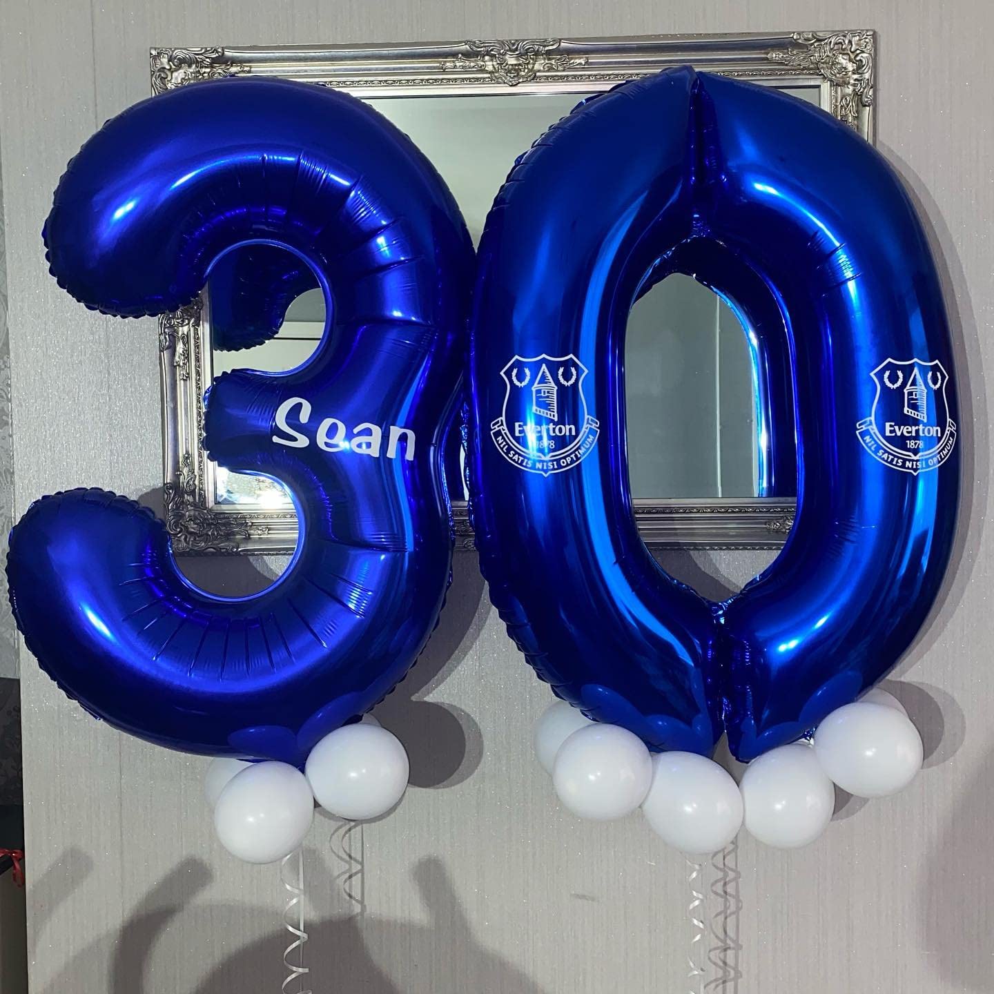 40 Inch Navy Blue 30 Number Balloons Giant Jumbo Huge 30 Foil Mylar Helium Number Digital Balloons Dark Blue Birthday Mylar Digi