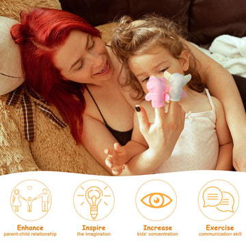 Sealive 10-Pcs Finger Puppets For Toddlers Story Time - Soft Velvet Forest Animals Puppet Toys - Perfect For Role Playing, Classroom Learning, Party Favors, Travel, Therapy, Imagination Building