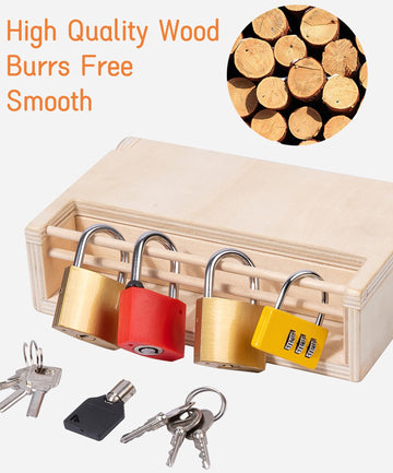 Mikneke Montessori Lock And Key Toy Set For Toddlers, Educational Locks And Keys Toy, Montessori Materials Homeschool Preschool Educationl Toys For 3+ Year Old Kids