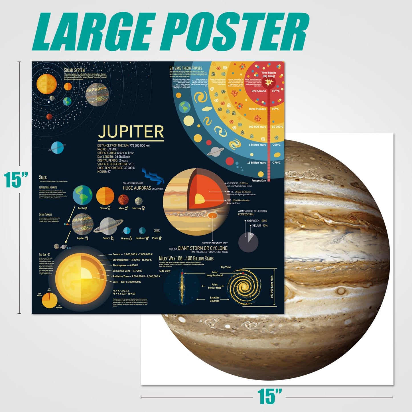 Antelope - 1000 Piece Puzzle For Adults, Jupiter Jigsaw Puzzles 1000 Pieces, Space Puzzle, Planet Round Puzzle,Circle Puzzle, Solar System Puzzle, High Resolution, Matte Finish, No Dust Puzzle