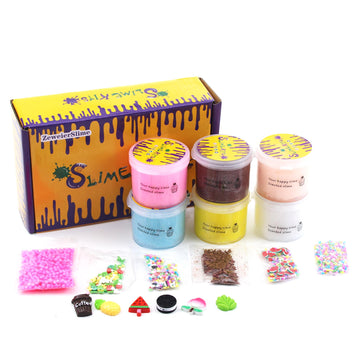 ZeweierSlime 6 Pack Cloud Slime Kit - Non-Sticky, Super Soft Sludge Toy for Kids, Perfect Birthday Gifts & Party Favors for Girls & Boys