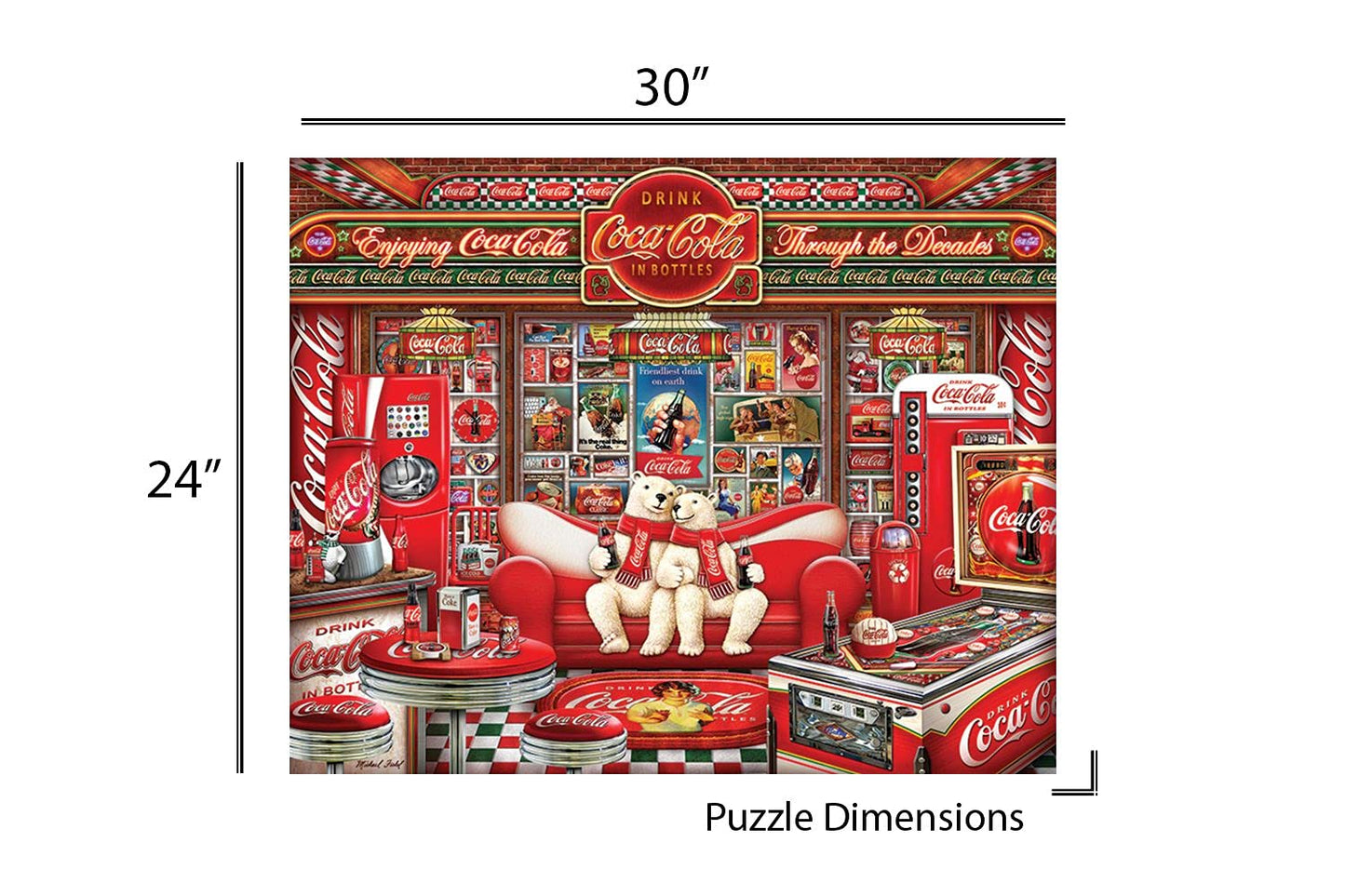 Springbok'S 1000 Piece Jigsaw Puzzle Coca Cola Decades - Made In Usa