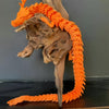 3D Printed Crystal Dragon Fidget Toy, 18in Mystery Dragon, Articulated Fish/Display Cabinet/Desktop Decor (Orange)