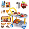 Kids food cart toy sets,Kids Role Play Large Dining car Toys and 98pcs Food, Kitchen, Tableware Accessories., Educational Toys f