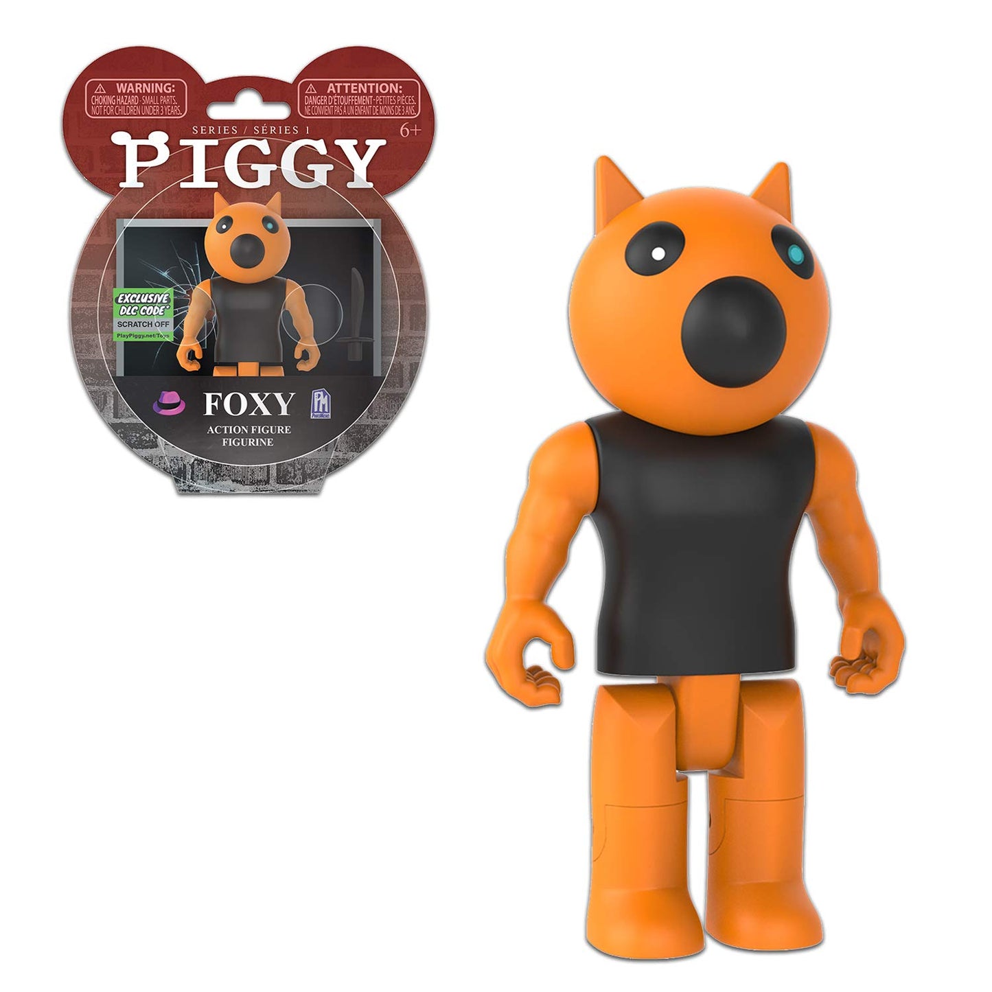 Piggy Action Figure - Foxy Articulated Buildable Action Figure Toy, Series 1 Collectible
