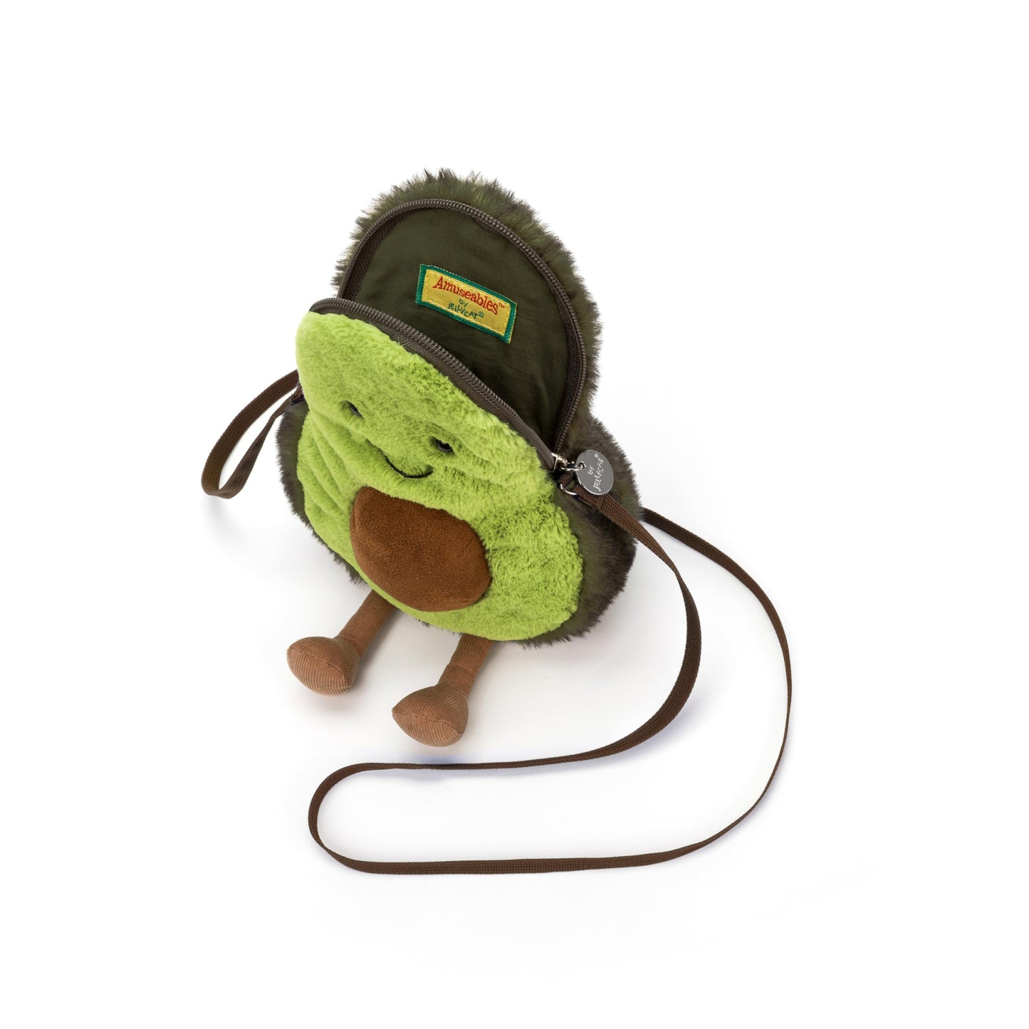 Jellycat Amuseables Avocado Plush Bag, 11.5 Inches | Crossbody And Shoulder Purse | Fun And Unique Handbag