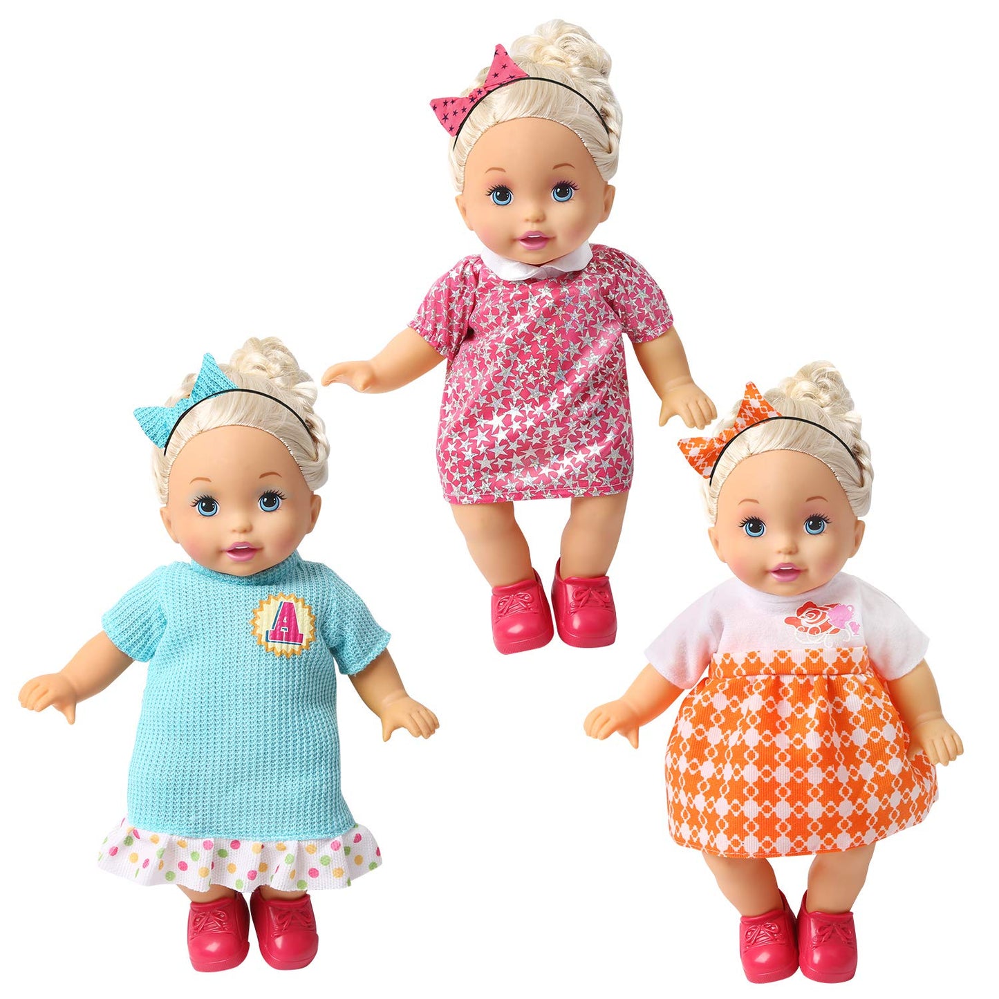 Bobo Clothes Set Of 12 For 12-14-16 Inch Alive Lovely Baby Doll Clothes Dress Outfits Costumes Dolly Pretty Doll Cloth Handmade Girl Christmas Birthday Gift