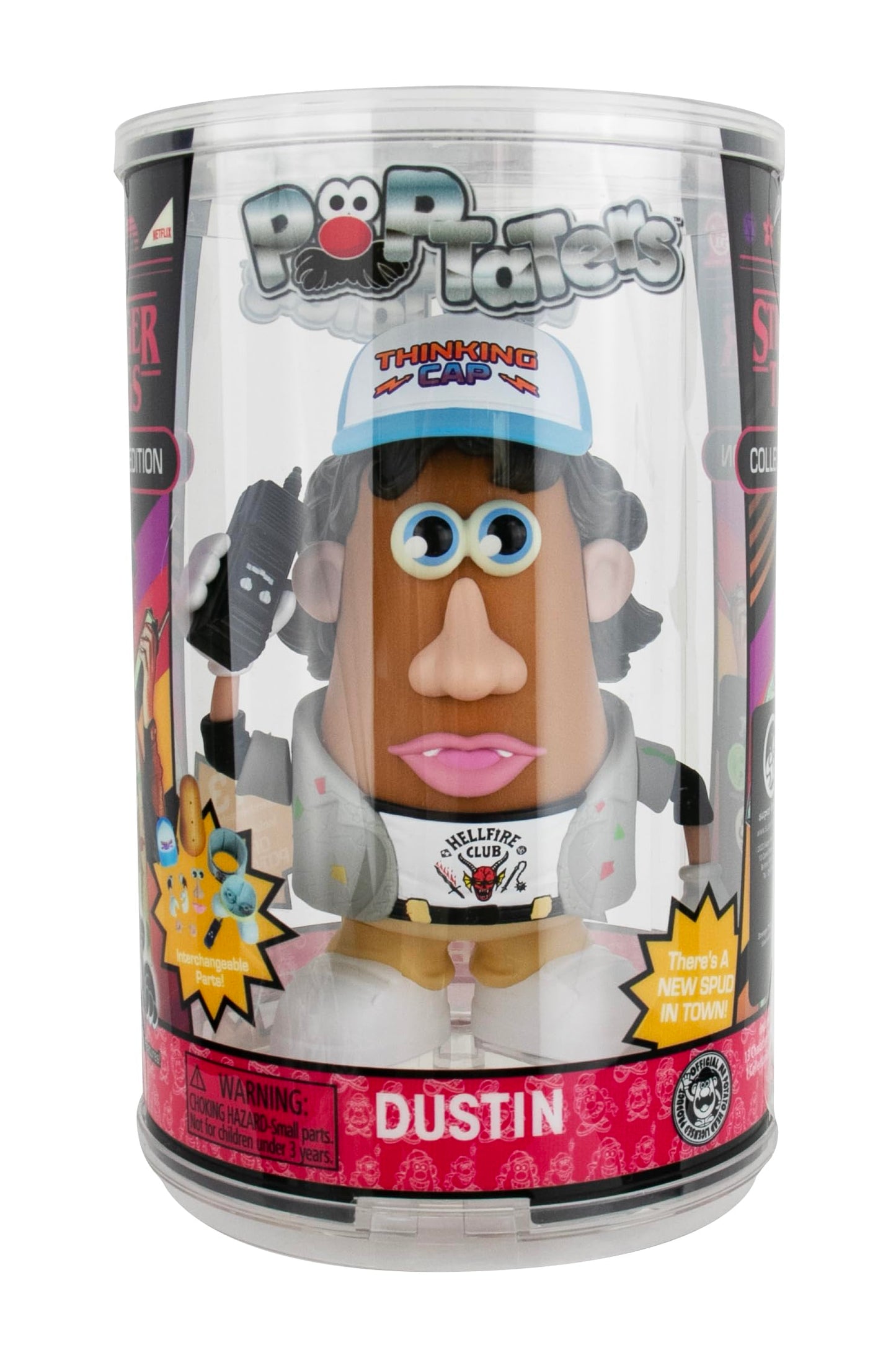 Poptaters Stranger Things Dustin - Includes 13 Removable, Interchangeable Facial And Body Parts Including One Surprise Potato Head Original Piece! Recommended For Ages 8 And Up