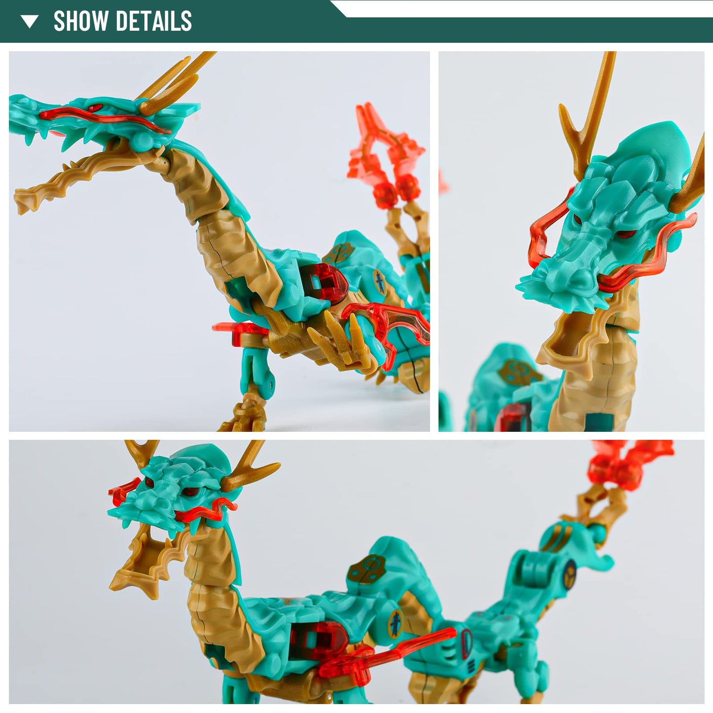 52Toys Megabox Chinese Dragon Deformation Toys Action Figure, Converting Toys In Mecha And Cube, Perfect Birthday Party Gift For