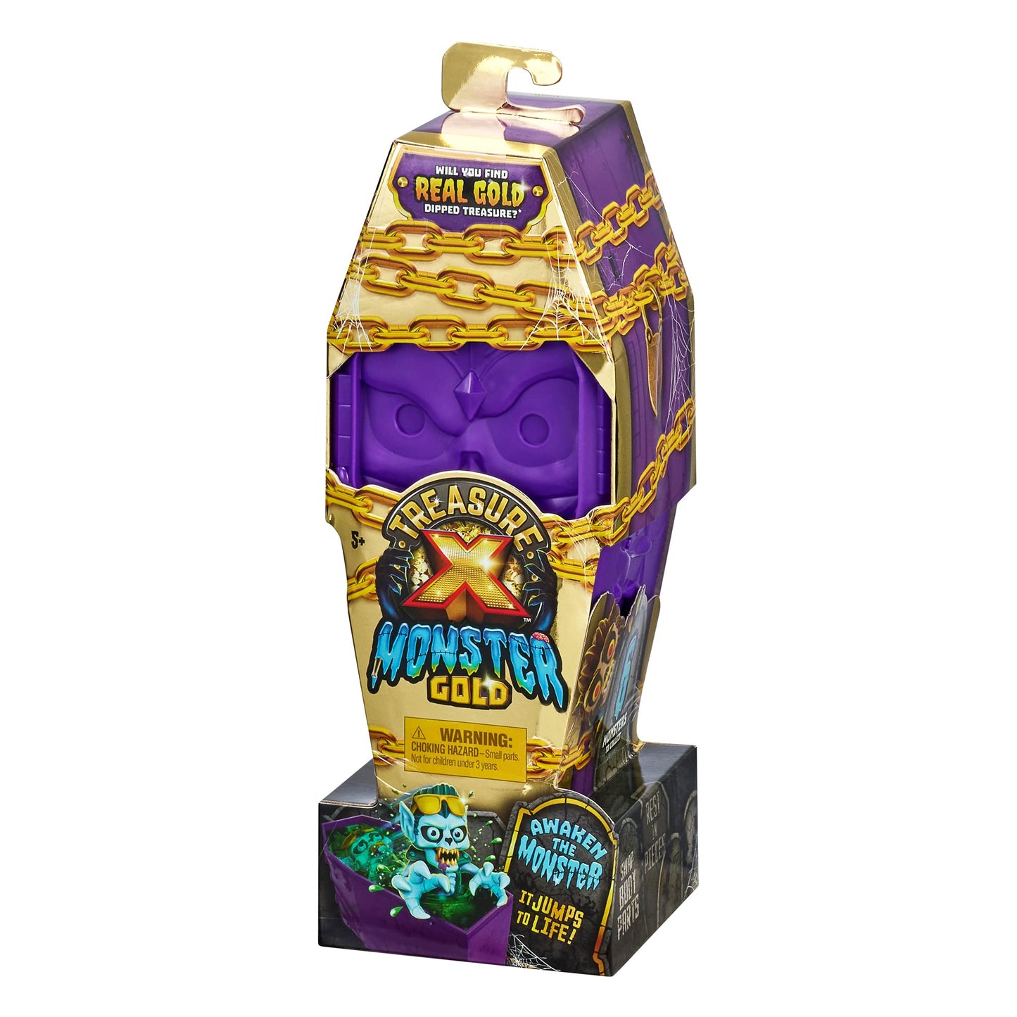 Treasure X Monster Gold- Monster Coffin - 13 Levels of Adventure - Will You find Real Gold Dipped Treasure? (Pack of 2)