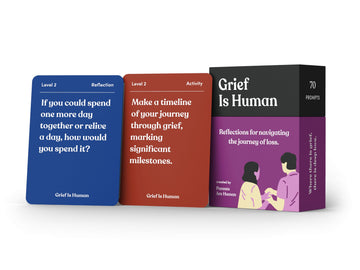 Grief Is Human | Family & Friends Conversation Card Game For Grieving | 70 Cards To Help You Process The Journey Of Loss | Thera