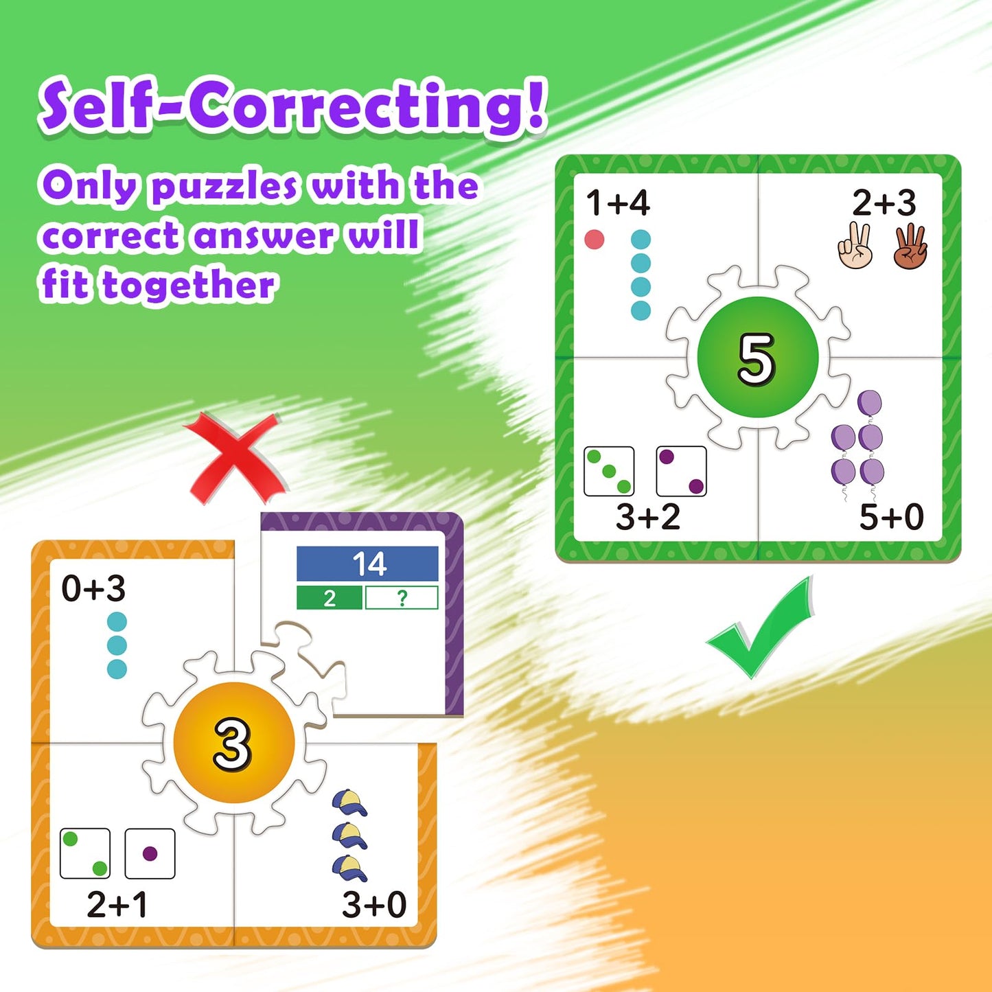 Edulok Math Games For Kids 5-7, Addition And Subtraction Educational Games, Math Puzzles Manipulatives For Preschoolers, Math Fl