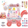 VEVOR Ice Cream Cart for Kids, 27 PCS Accessories, Pretend Play Store with Storage Trolley, Sound & Light Effects, Montessori Ed