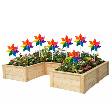 24 Pack Mixed Color Pinwheels, Toy Wind Spinners And Party Favors Gifts For Kids, Outdoor Decorational Pinwheels For Yard And Ga