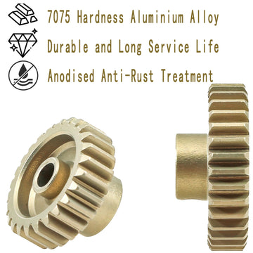 M0.6 Pinion Gear Set 3.175Mm 18T 19T 20T 21T 22T 5Pcs 7075Aluminum Alloy Metal Pinion Motor Gear For 1/10 Rc Car Brushed Brushle