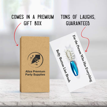 Gift For Husband By Aliza | Belly Button Lint Brush – Funny Christmas Gag Gift For Adults - White Elephant Gifts, Secret Santa Gifts, Stocking Stuffers For Men, Boyfriend, Friend