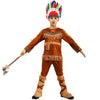 Pgond Boys Indian Halloween Cosplay Costume With Colorful Feather Hat (13-14Y)
