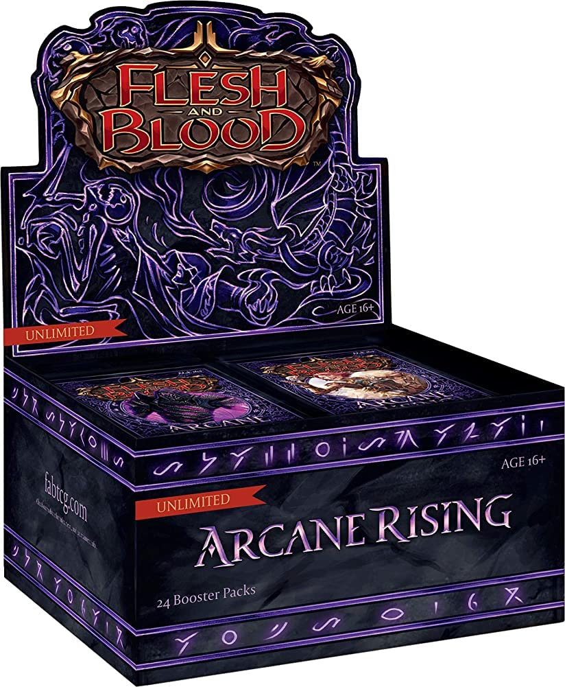 Flesh & Blood Arcane Rising Unlimited Booster Display - 24 Card Packs, Cardstock, White, Model FAB2001UD
