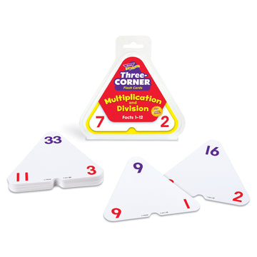 Three Corner Flash Card, Multiply And Divide, 5-1/2 Triangular