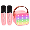 Yll Mini Karaoke Machine For Kids Adults, Portable Bluetooth Speaker With 2 Wireless Microphones, Toys Birthday Easter Gifts For Girls 4, 5, 6, 7, 8, 9, 10, 11, 12+ Years Old Toddler Teens(Rose)