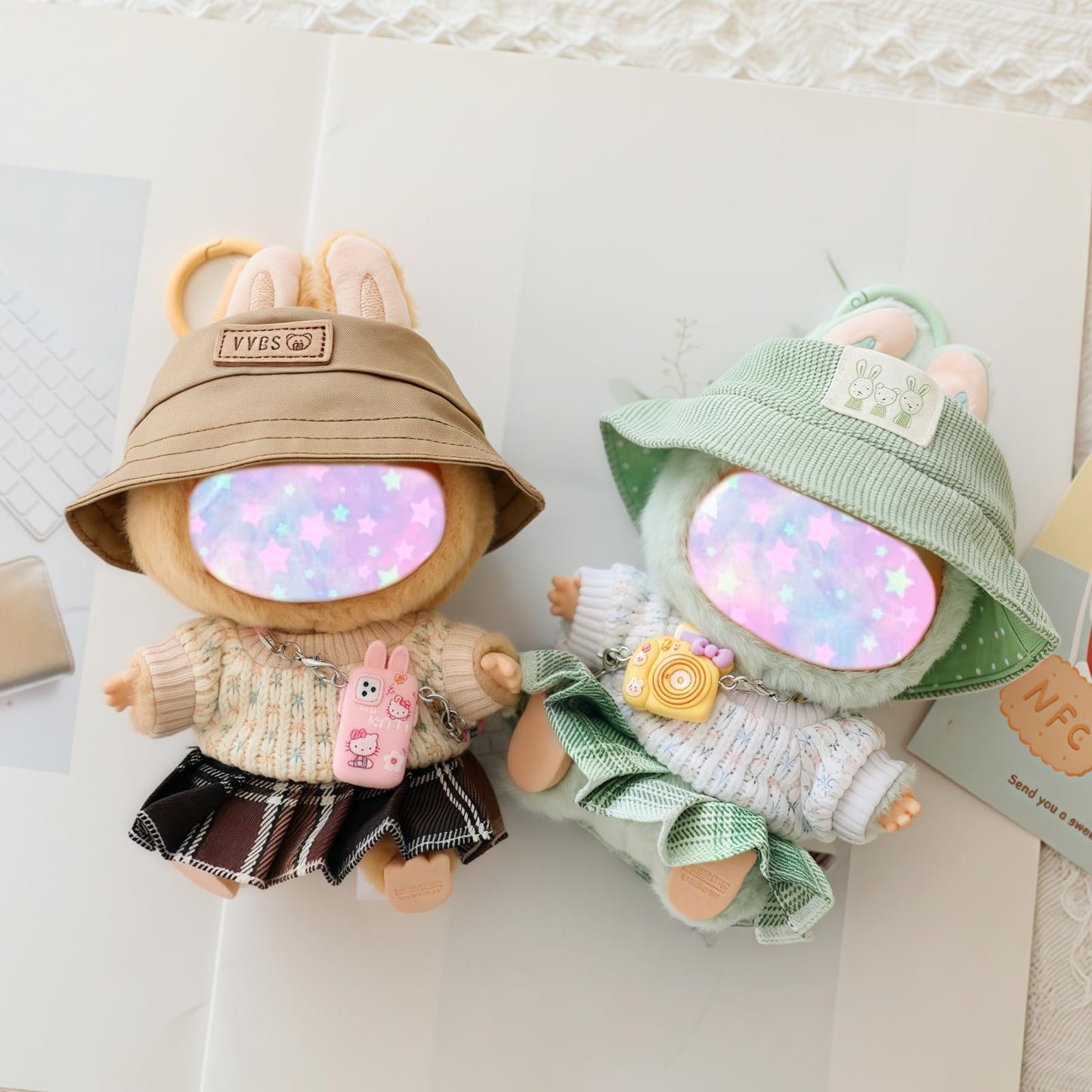 17Cm Doll Clothes Outfit Set (No Doll), 3 Pieces Dress Sweater Set For 6.7Inch Doll Suit, Fashion Kawaii Hat & Clothes Accessori