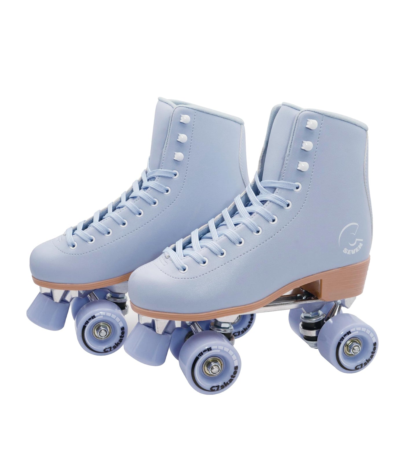 C SEVEN C7skates Cute Roller Skates for Girls and Adults (Bleu Brume, Womens 6 / Youth 5 / Mens 5)