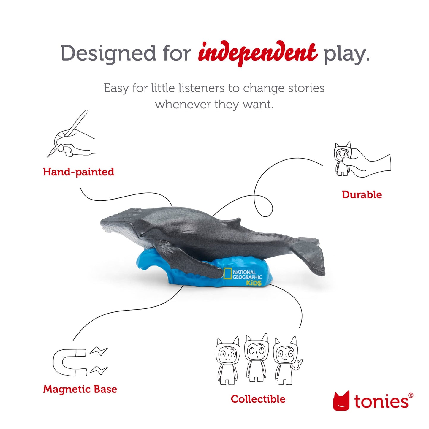 National Geographic Kids Whale Audio Toy Figurine For Tonies