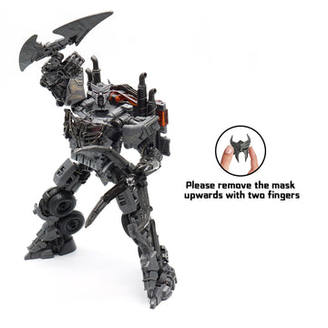 WAIKYTOY Deformation Robot Toy 8.3 Inches, Grey Action Figure with Accessories, Model 8810, Ideal for Ages 6 and Up