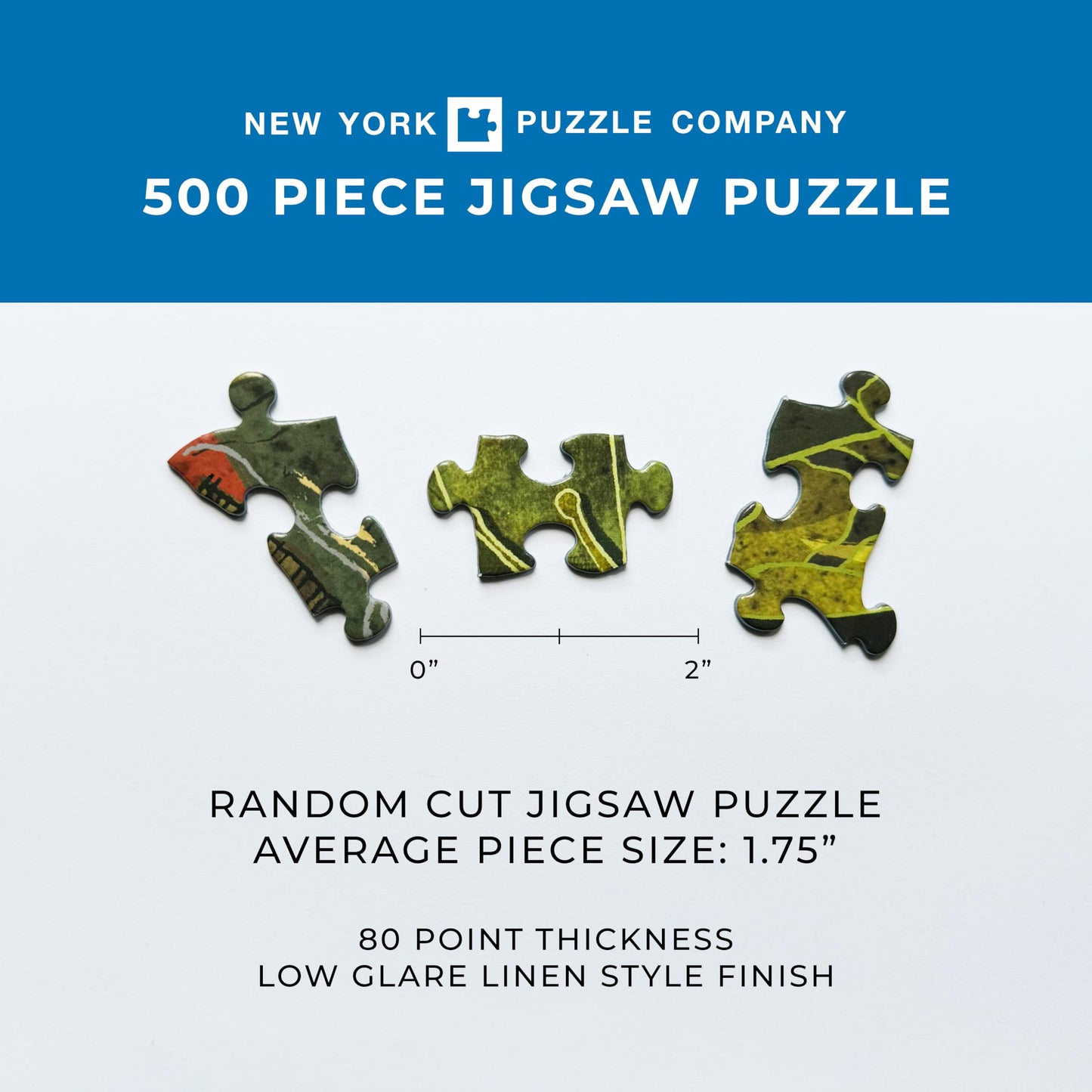 New York Puzzle Company 500 Piece Jigsaw Puzzle - Seaside Café - Cardboard - Model 851996002543