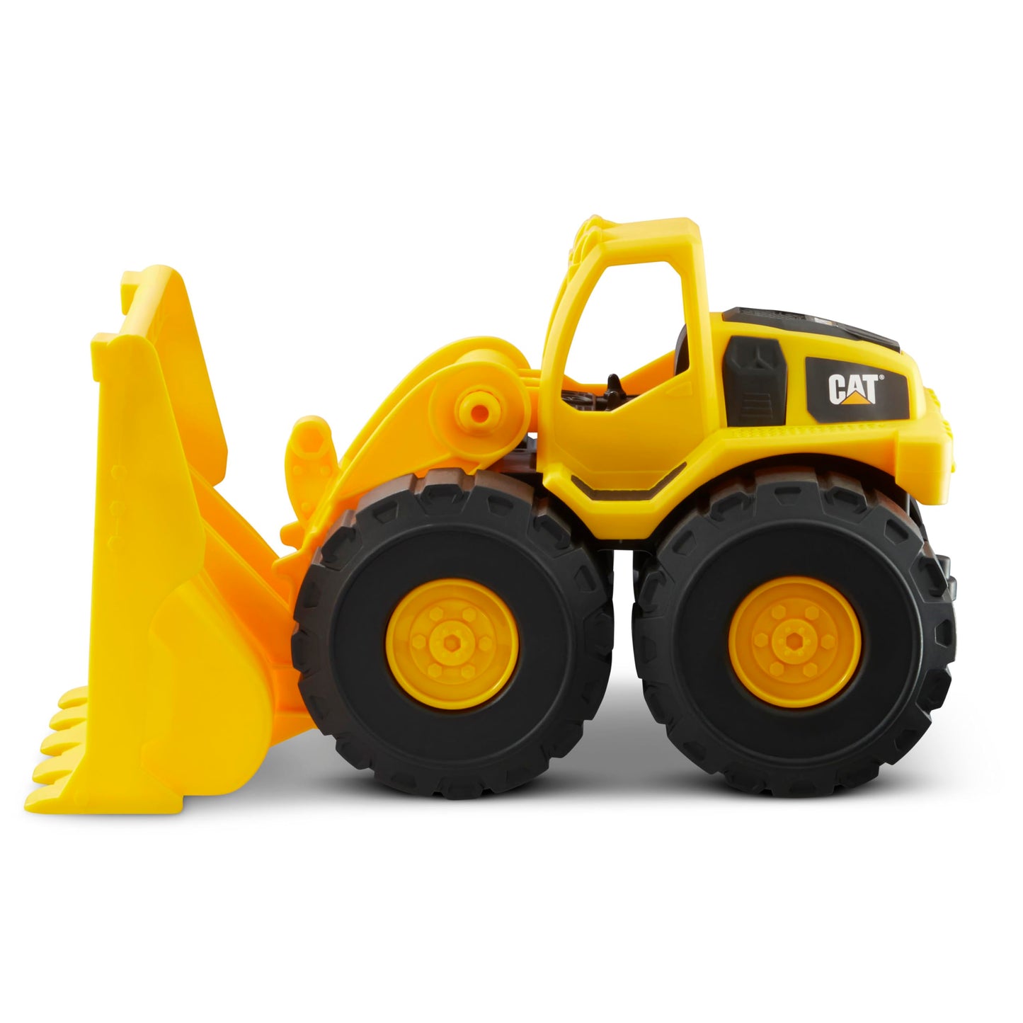 CAT Construction Toys, 15'' Front Loader Construction Toy, Ages 2+, Sturdy Plastic, No Batteries Required, Tough Rigs Series