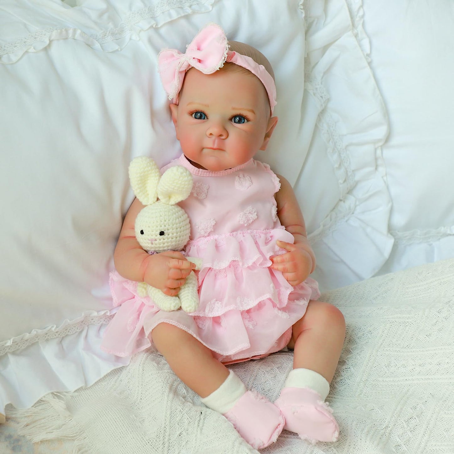 Ksbd Lifelike Reborn Baby Dolls - 20 Inch Cute Realistic Silicone Baby Girl Doll