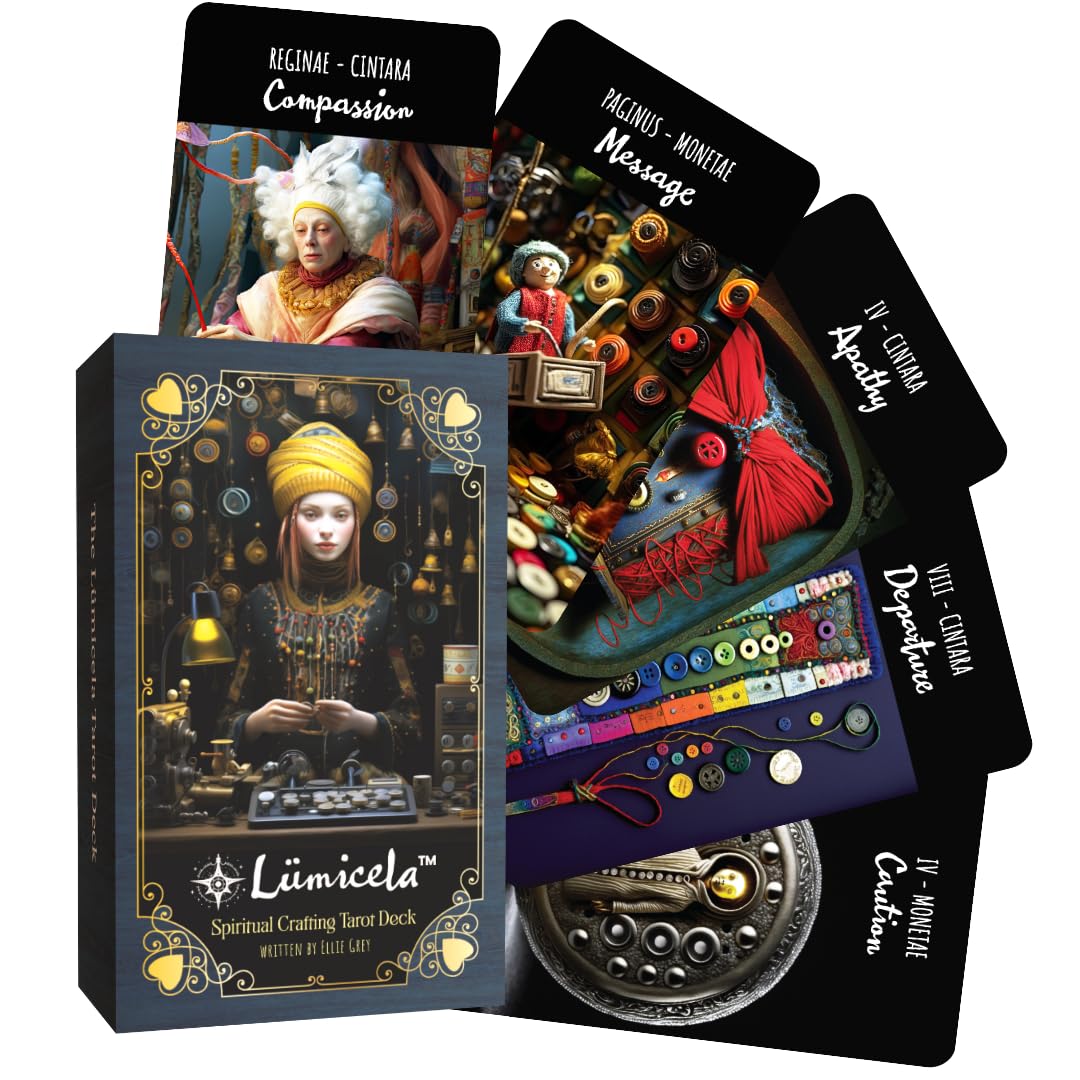 Lmicela Lmicela Tarot Deck, Premium Tarot Cards For Beginners & Experts, Collector'S Quality, 78 Gold Foil Cards, Intuitive Guid