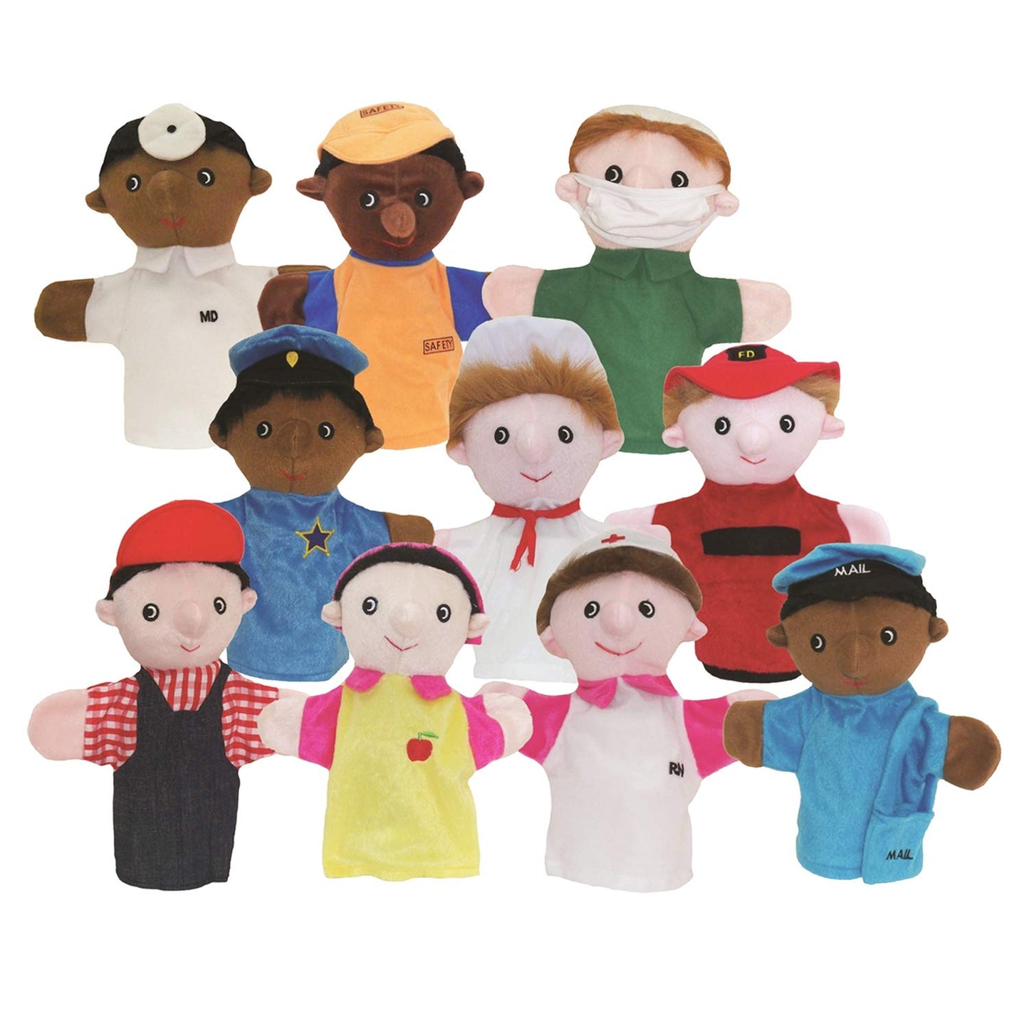 get Ready Kids MTB469 Kids community Helper career Puppet Set of 10