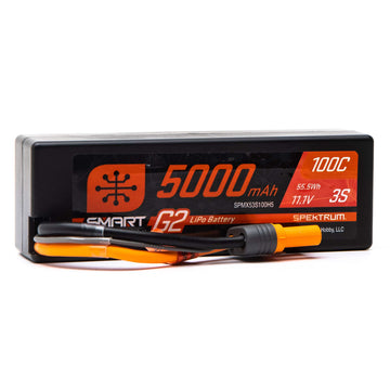 Spektrum 11.1V 5000mAh 3S 100C LiPo Battery IC5 Hardcase - SPMX53S100H5