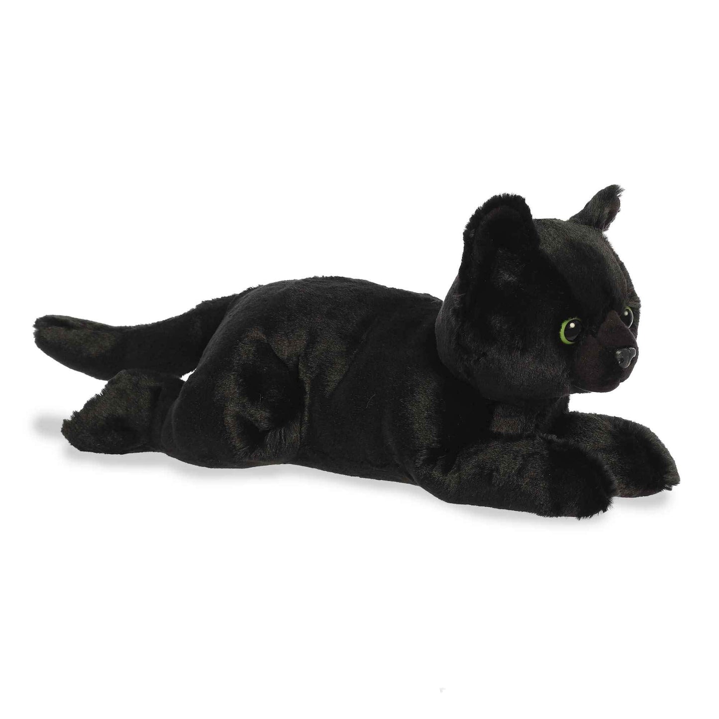 Aurora® Adorable Flopsie™ Twilight Cat™ Stuffed Animal - Playful Ease - Timeless Companions - Black 12 Inches