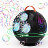 Bubble Machine Automatic Spherical Bubble Blower for Kids Rechargeable Portable LED RGB Lights with 3 Speed Levels,Blow 30000+ B