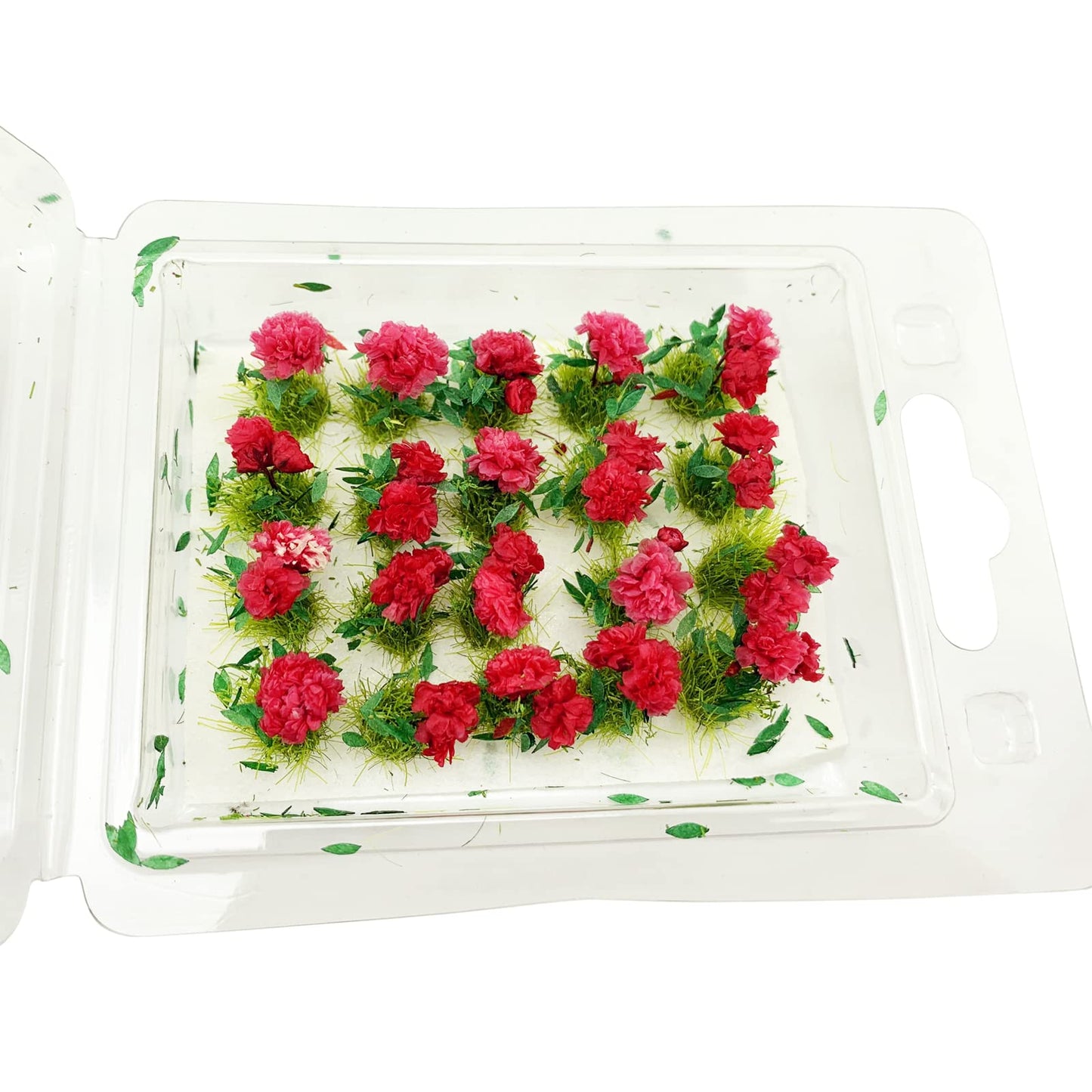 PrettyLife 20Pcs Miniature Flower Cluster Grass Flower Tufts for Mini Dollhouse Fairy Garden Railway Simulated Static Scenery Mi