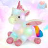 Cozyworld 16.5'' White Light Up Unicorn Stuffed Animal Glowing Soft Plush Toys Decor Birthday Christmas Children'S Day Gifts For