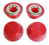 Quadrapoint Hub Cap Compatible With Popular Red Wagon Brand For Steel & Wood Wagons Only 1/2' Red (Not For Plastic, Folding Or Little Wagon Model W5, Please Read Entire Product Description)