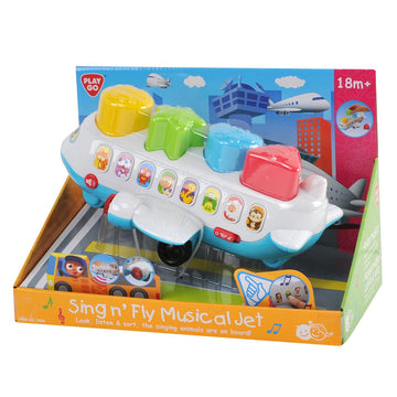 Playgo Sing & Fly Musical Jet Universal Movement With Colorful Lights For Boy Or Girl 18 Months And Up | Pretend Play Activities
