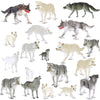 Deekin 20 Pcs Figure Toys Mini Miniatures Figurines Toys Mini Realistic Decor Themed Party Gifts For Diorama Projects Birthday Gift Learning Toy (Wolf)