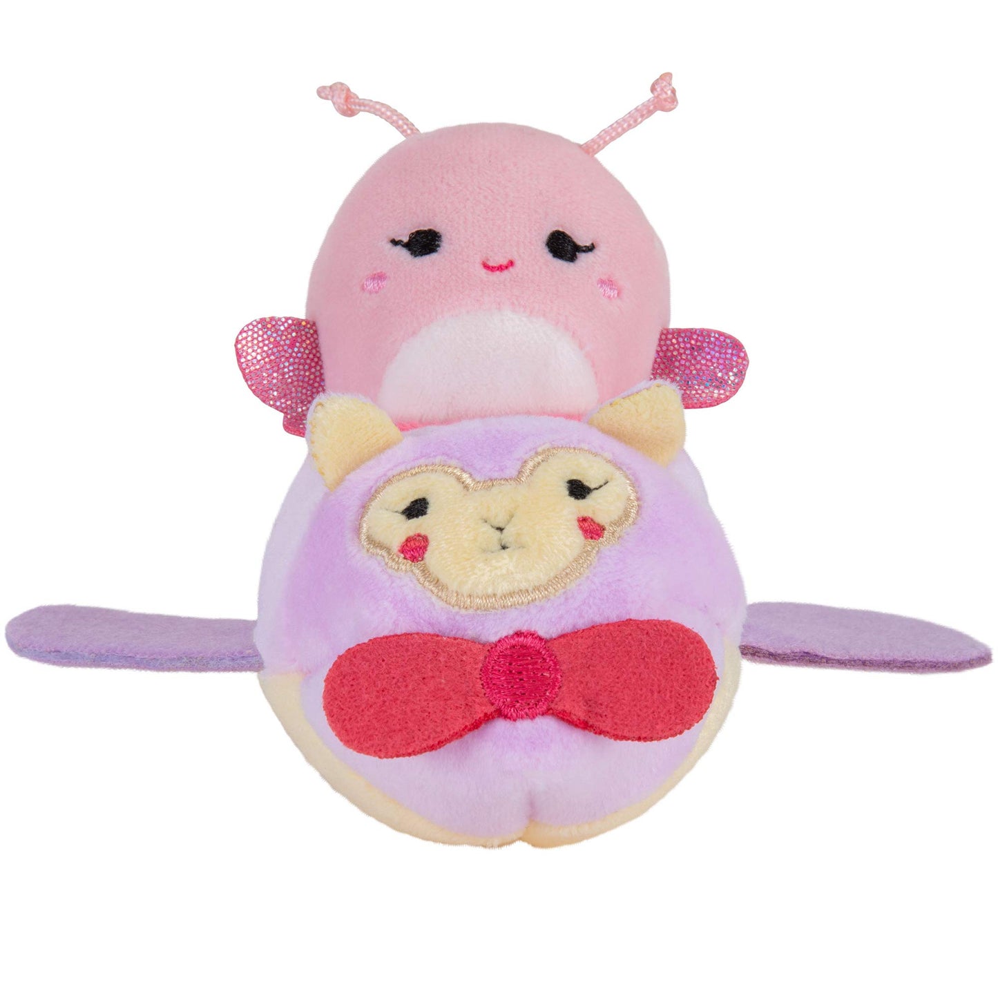 Squishville By Squishmallows Maribel In Plane & Willow In Carriage Two 2” Soft Mini-Squishmallow Butterfly And Tie-Dye Pegasus Plush, Plush Carriage And Plane Vehicles Irresistibly Soft Colorful Plush